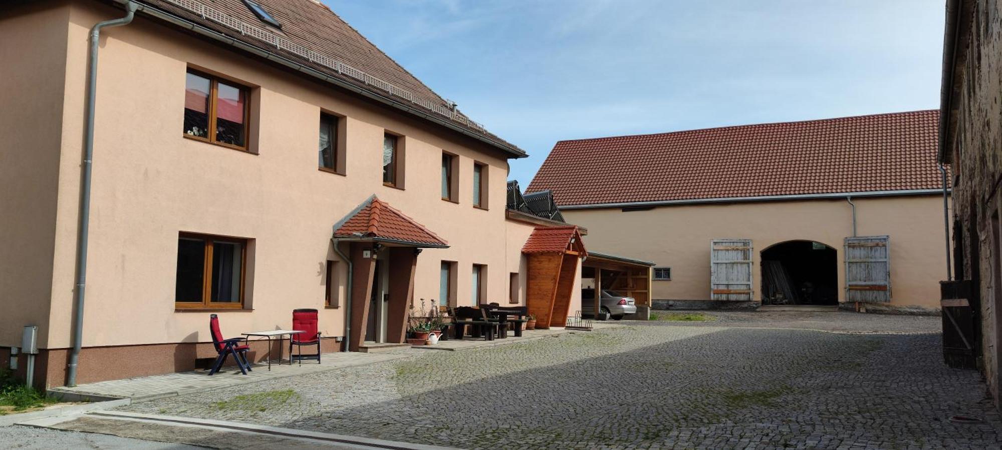 Ferienwohnung -1- auf einem rustikalen 3 Seitenhof Göda Exterior foto